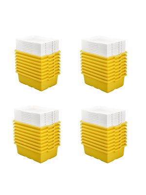 32 stuks Lego medium opbergbox geel met deksel - 45496