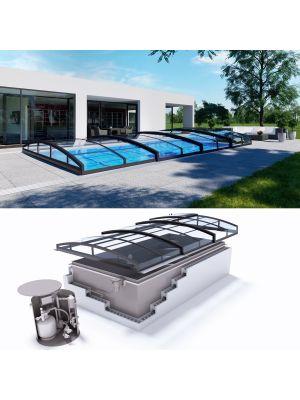 Albixon QBIG Benefit + Casablanca Infinity zwembad - complete set met skimmer