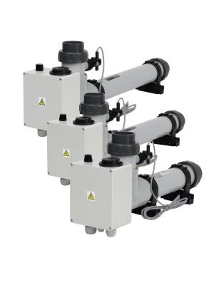 EOVTi-9 - 9 kW - 230/400 V - Titanium met regelklep - elektrische zwembadverwarming