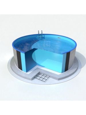 Ibiza Rond - 600x150cm - 0,80mm - onderrails - zwembad