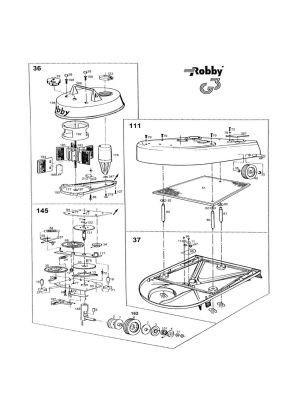 Robby G3 aandrijfwiel compleet nr. 162