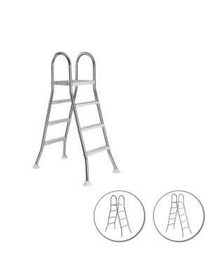 RVS zwembadtrap Deluxe A frame - 2 x 3 treden