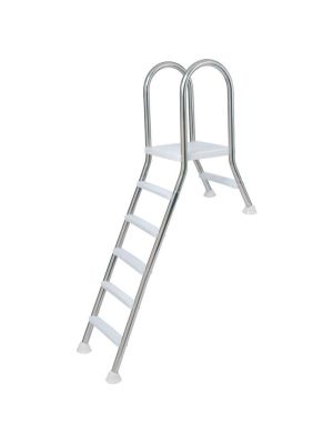 RVS zwembadtrap A frame - 1 + 5 treden
