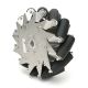 203mm Stainless Steel Mecanum Wheel Right with rubber rollers 14151R (14151) #0