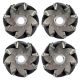 152mm (6 inch) Stainless Steel Mecanum Wheel 4 stuks (150KG PAYLOAD) 14156 